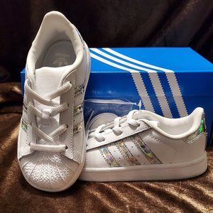 3 FOR $60   NWT Adidas Originals Kids Shell toe sneakers